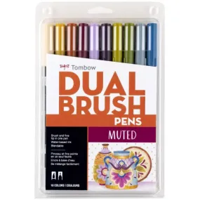 10-Pack Muted Dual Brush Pens DBP10-56186