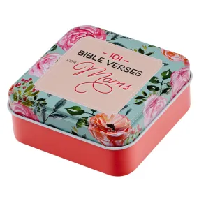 101 Bible Verses For Moms Coral Pink Scripture Cards in a Tin TIN034