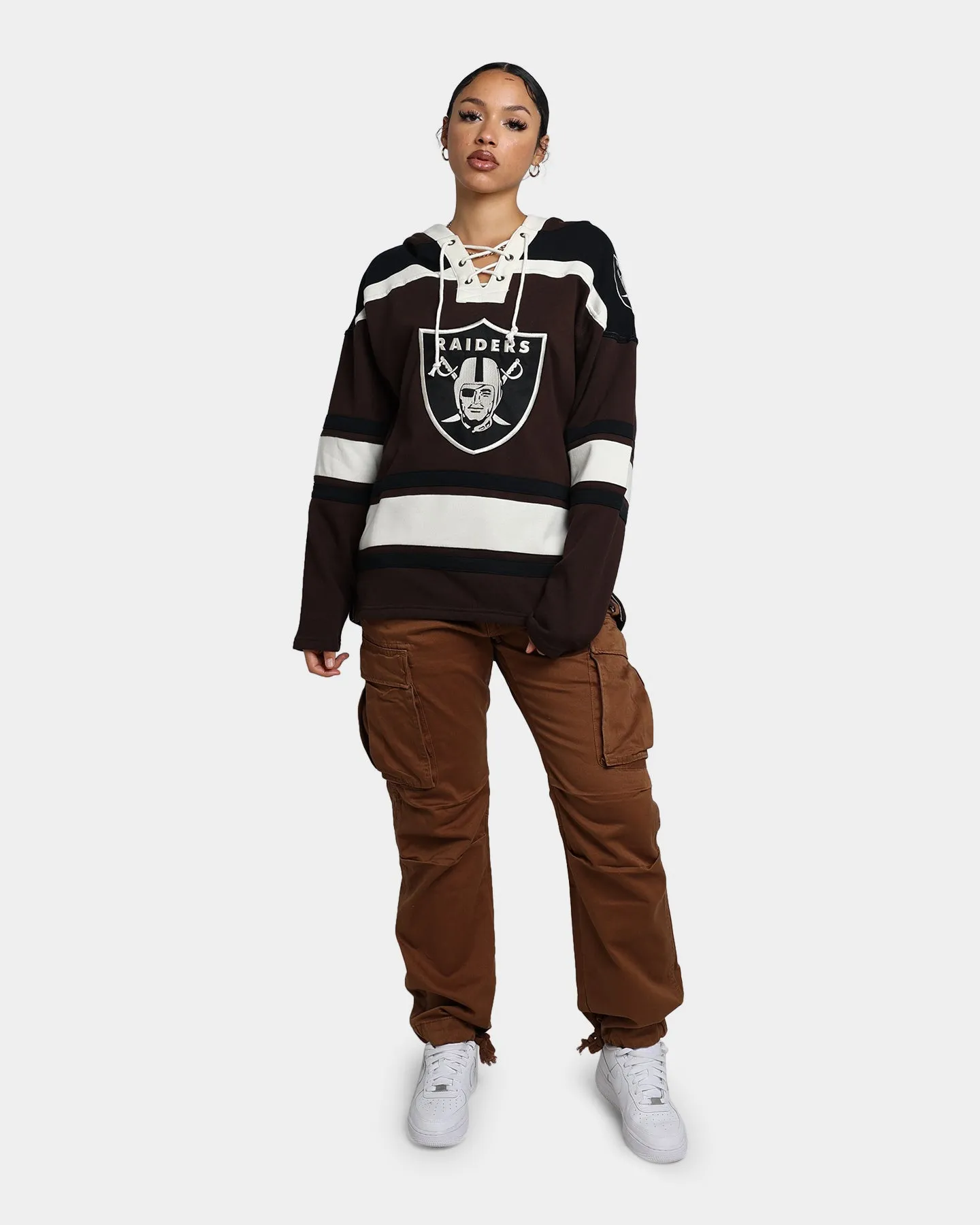 47 Brand Las Vegas Raiders Superior Lacer Hoodie Brown