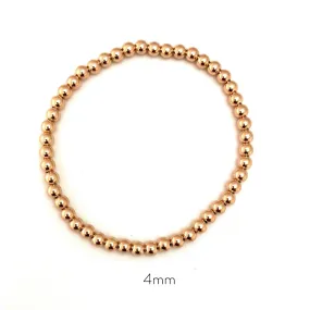 4mm Rose Gold-filled Bead Bracelet