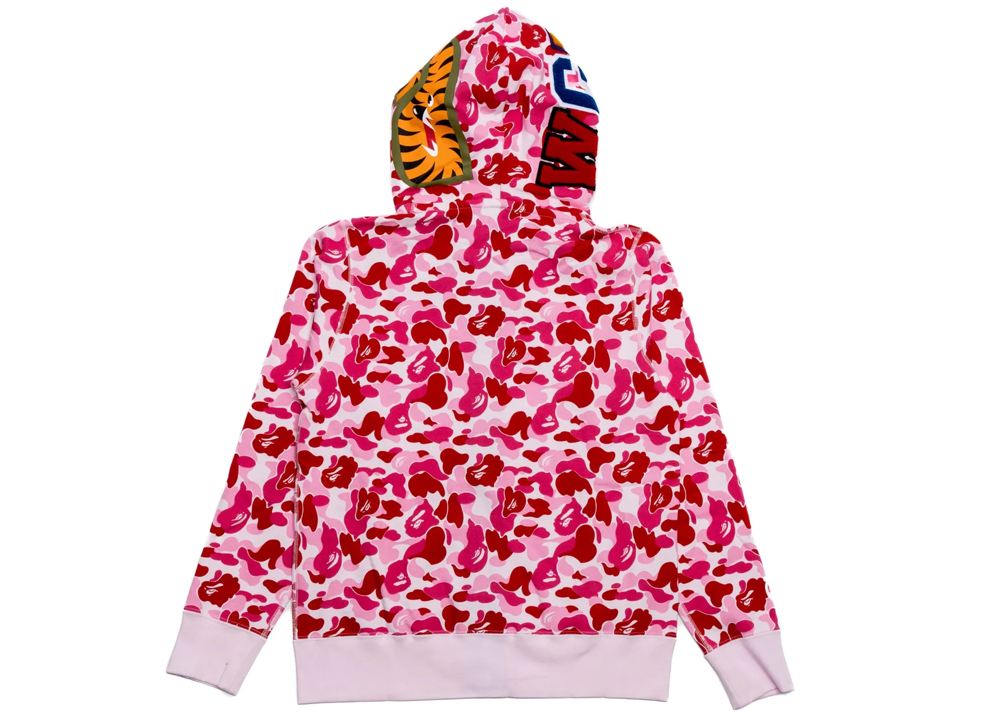 A Bathing Ape ABC Camo Double Shark Full Zip Hoodie in Pink