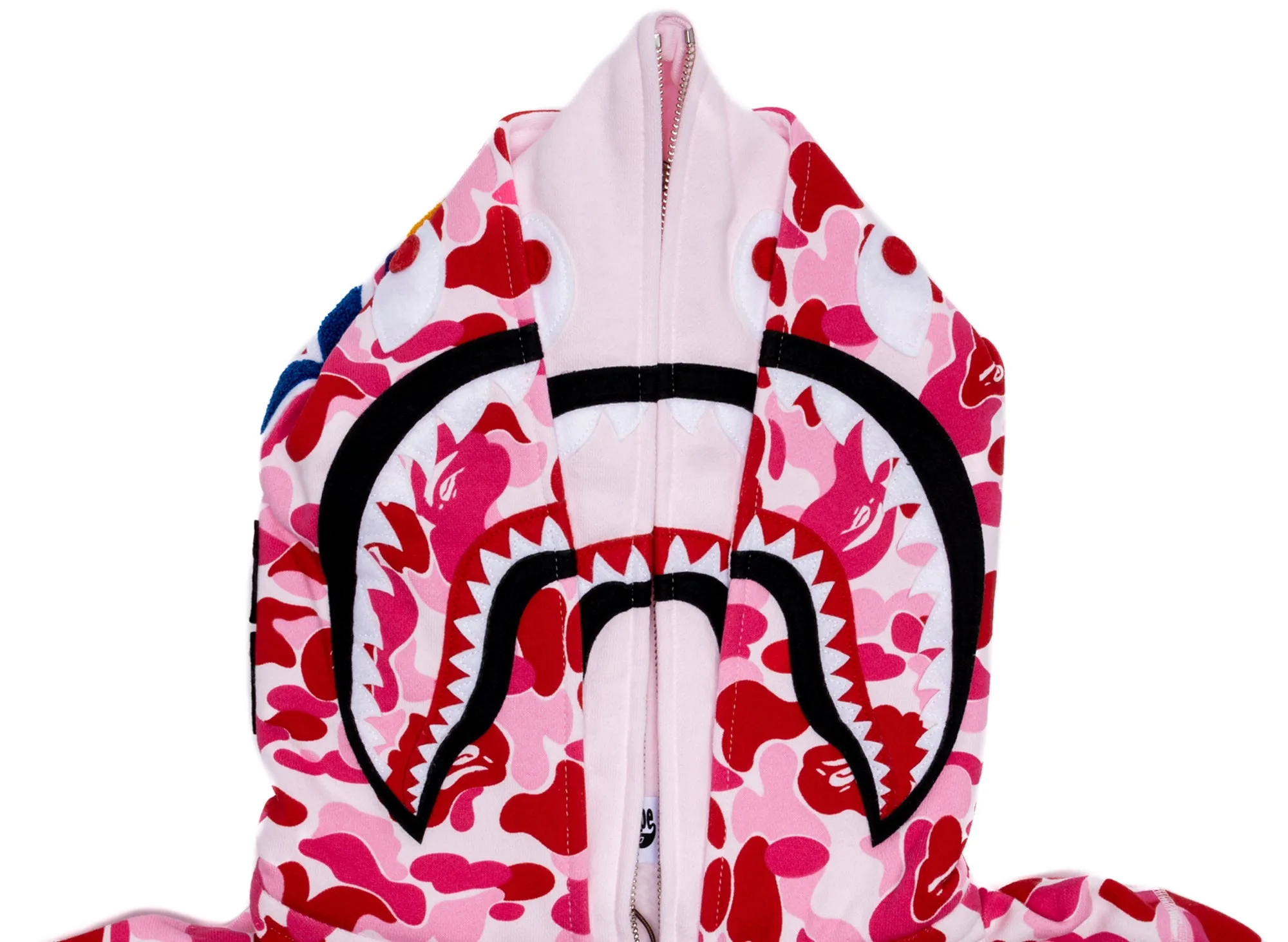 A Bathing Ape ABC Camo Double Shark Full Zip Hoodie in Pink