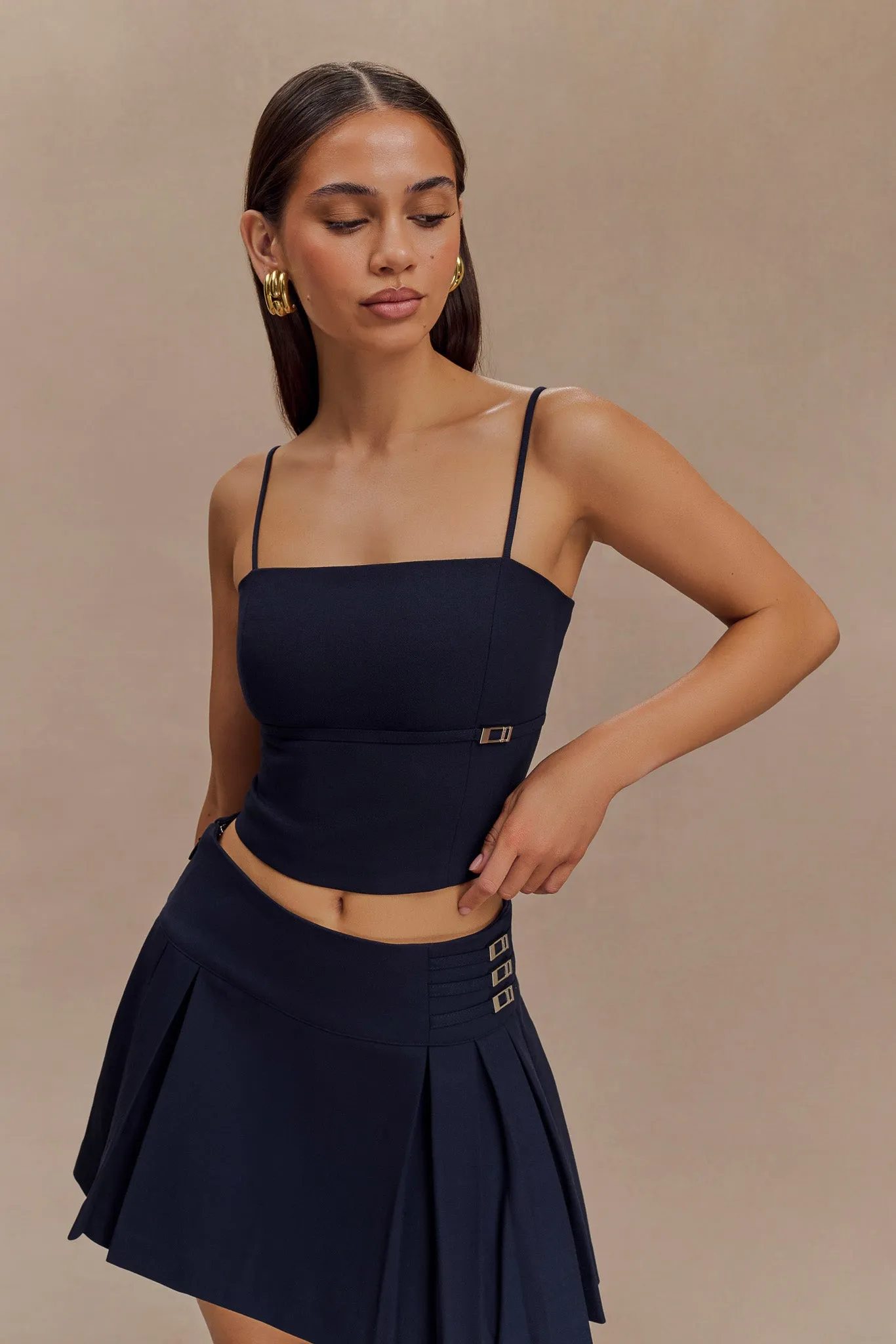 Aberley Crop Top - Dark Navy