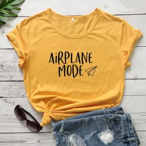 Airplane Mode Vacation Slogan Shirt