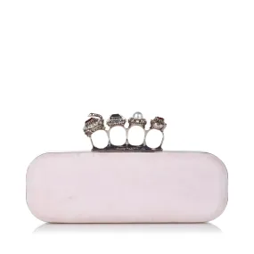 Alexander McQueen Knuckle Leather Clutch Bag (SHG-30586)