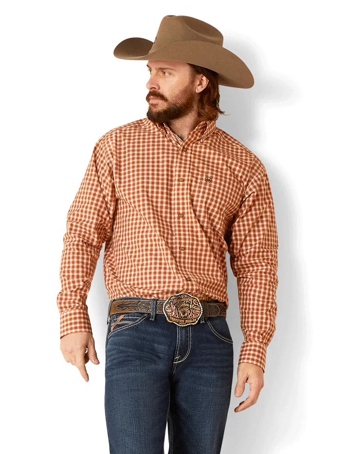 Ariat 10046521 Mens Pro Garrison Classic Long Sleeve Shirt Copper