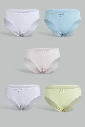 Assorted Bikini Briefs Set For Senior Girls (Pack Of 5)