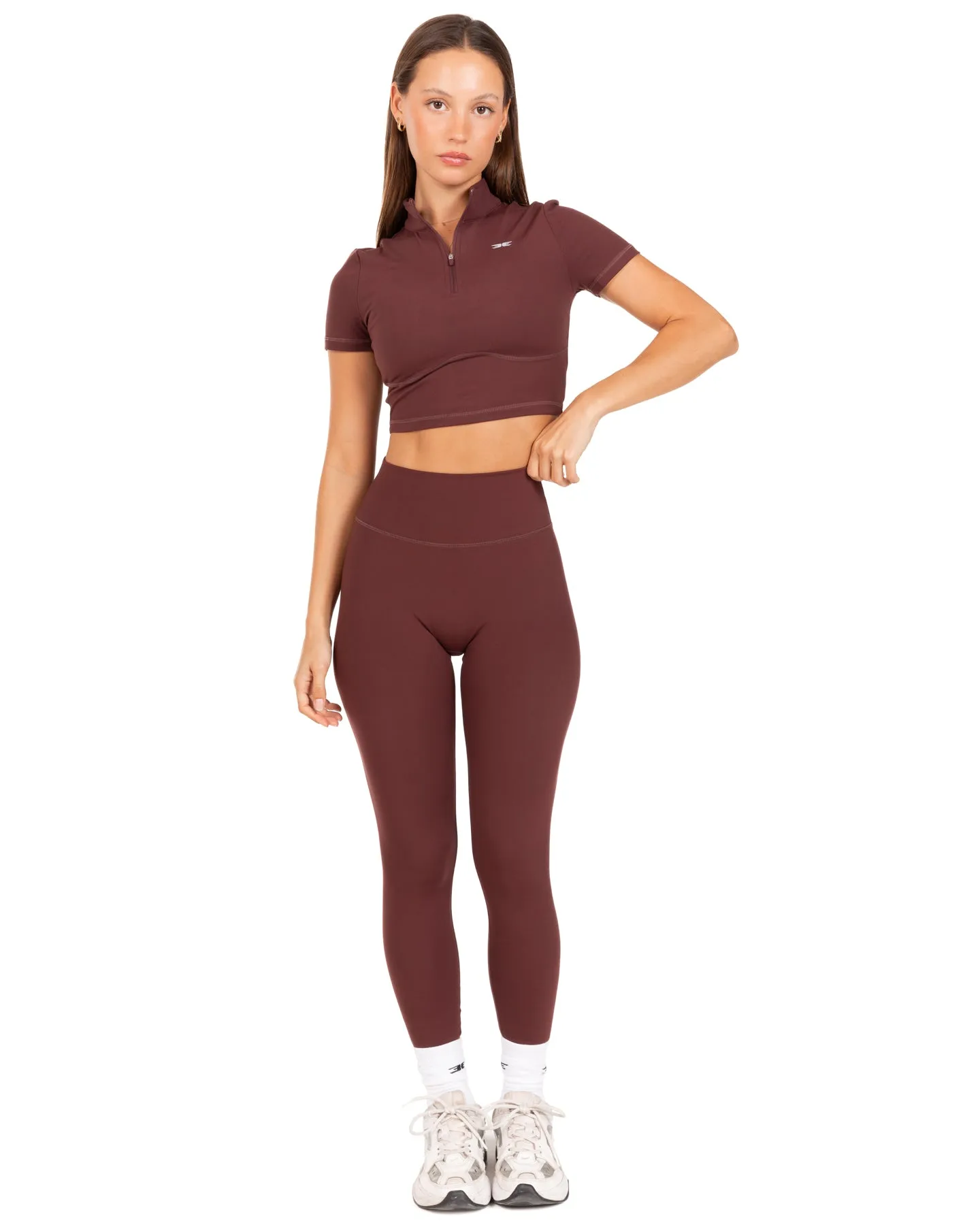 Auraluxe Crop Tee - Decadent Chocolate