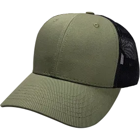 Cali Headwear US50 6 Panel Structured Trucker Hat Made in USA