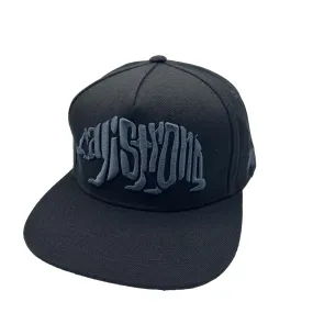 CALI Strong Word Bear Flat Bill Snapback Navy