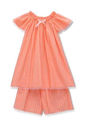 CARITA - CHILDREN'S PYJAMA SET CORAL STRIPES