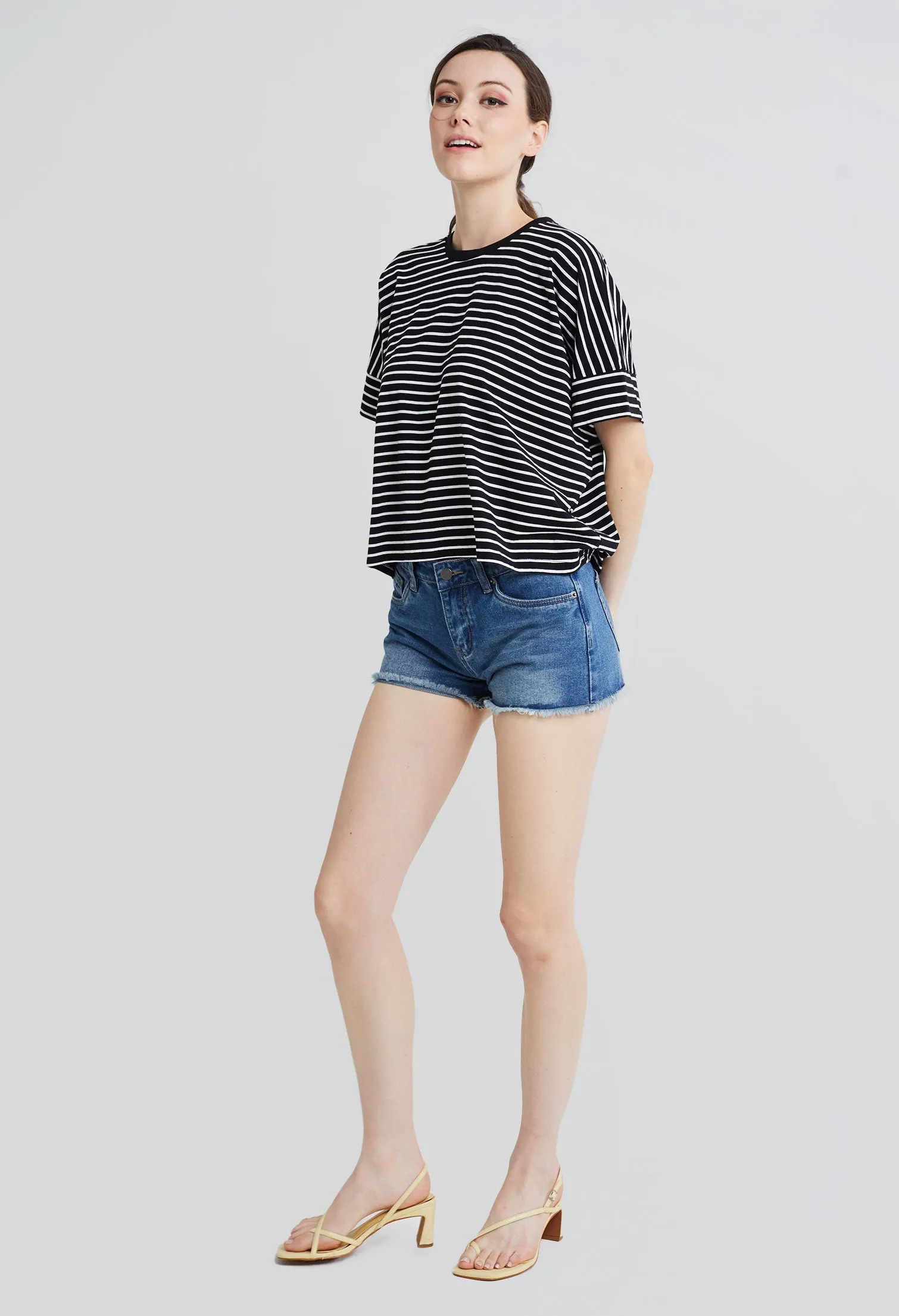 Chalk Striped Boxy Top