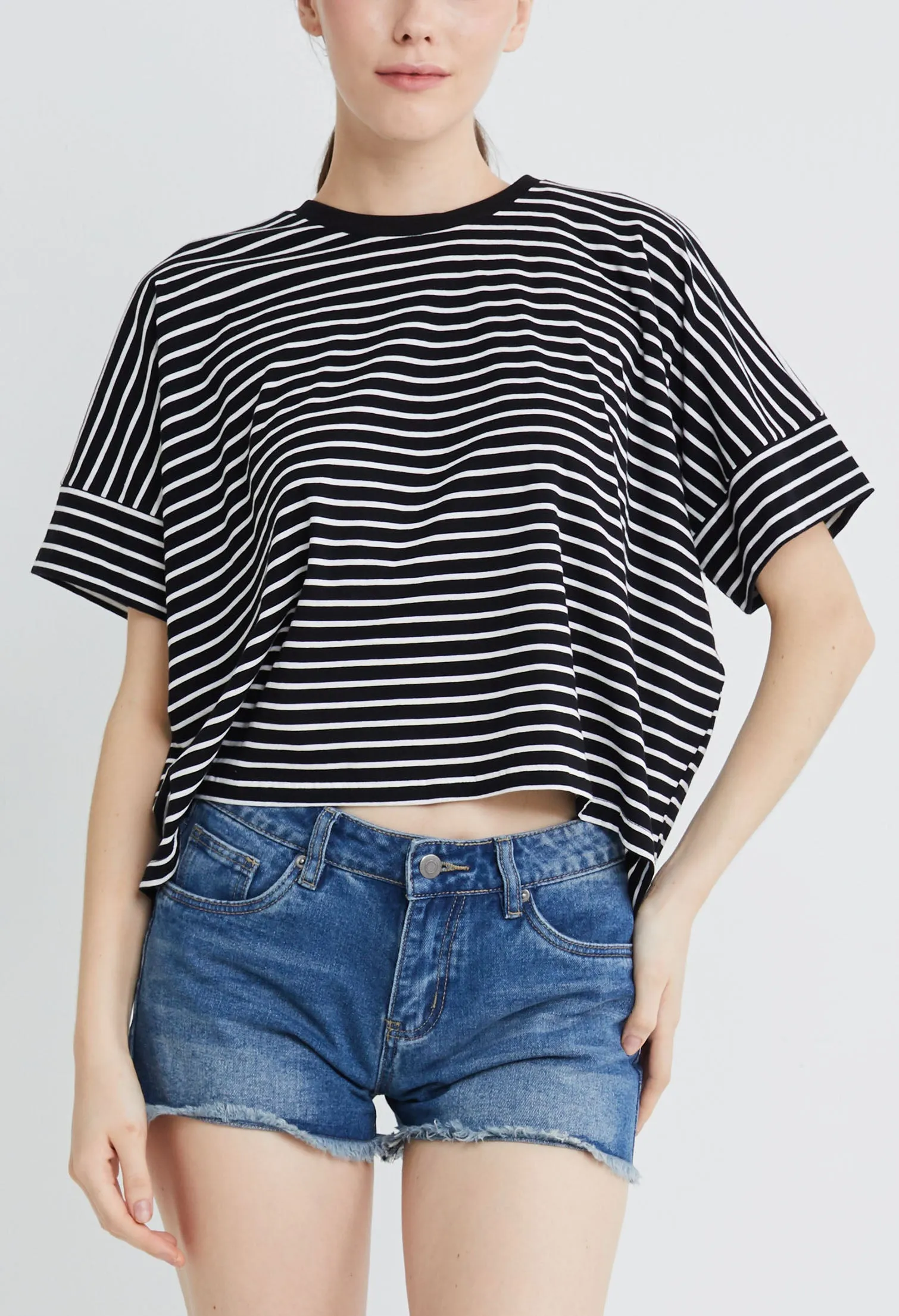 Chalk Striped Boxy Top