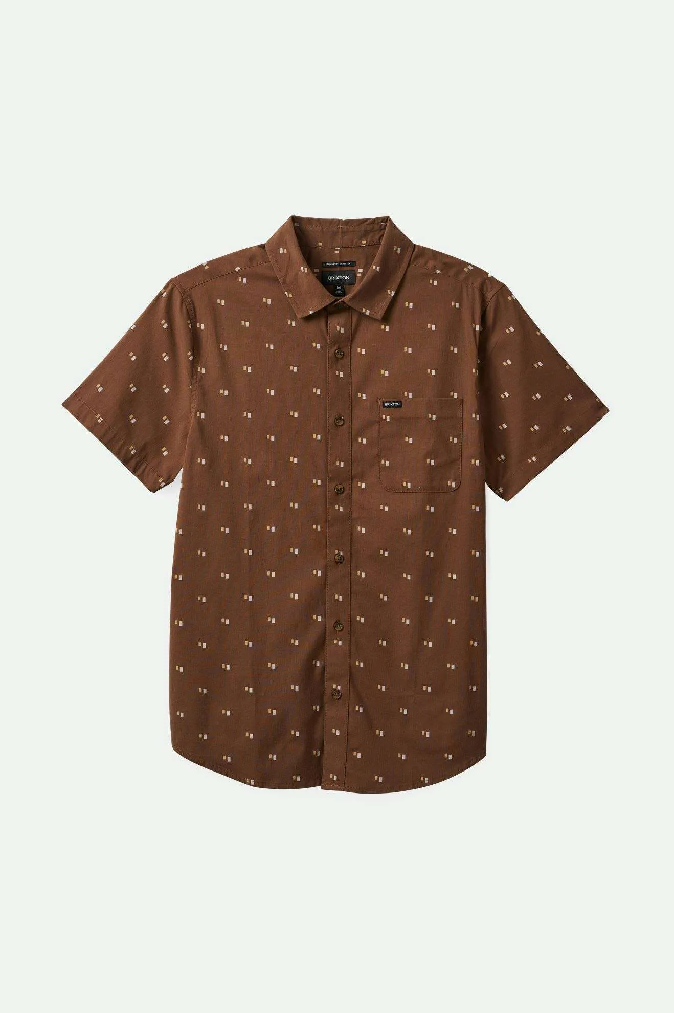 Charter Print S/S Woven Shirt - Pinecone Brown/Tipping Square