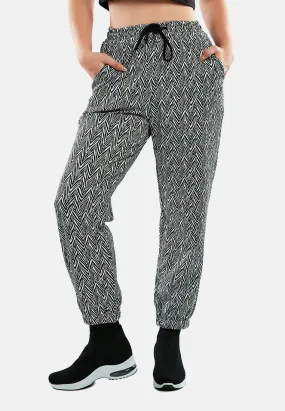 Chevron Patterned Jogger Pants