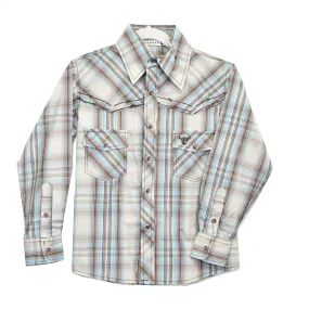 Cowboy Hardware Boys Dutton Plaid in Blue Shirt 325515-400-K