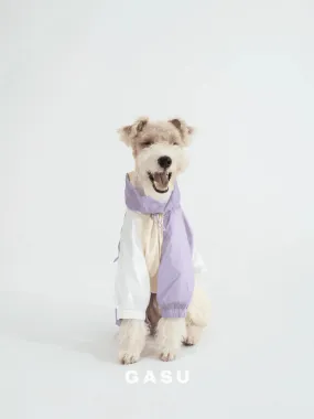 Detachable 4-Leg Dog Raincoat | Cloudy Purple