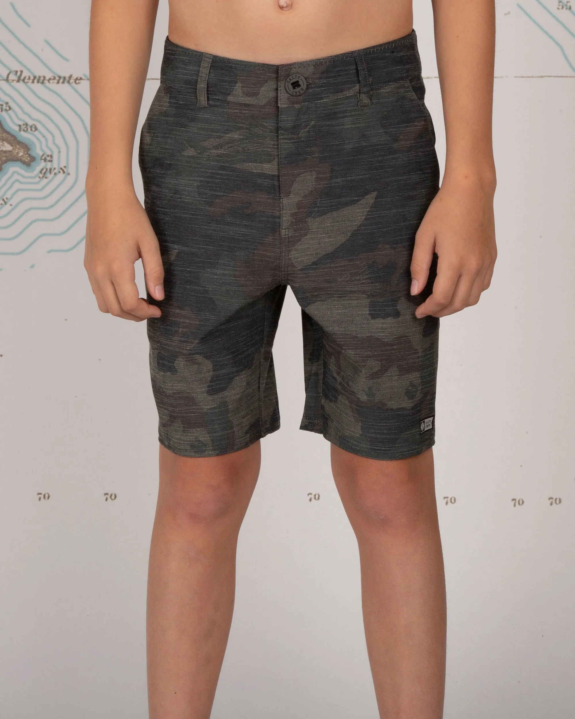 Drifter 2 Boys Camo Hybrid Short