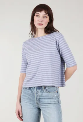 Elbow-Sleeve Stripe Tee, Lavendula