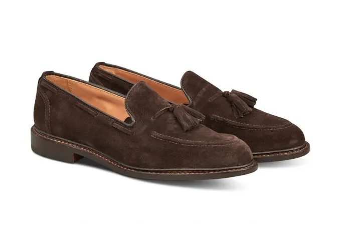 Elton Tassel Loafer - Coffee Suede