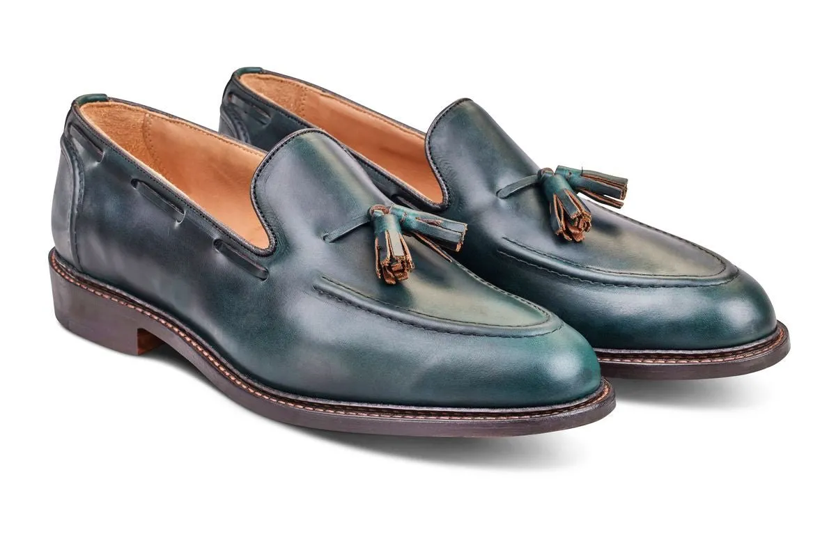 Elton Tassel Loafer - Green Cutter