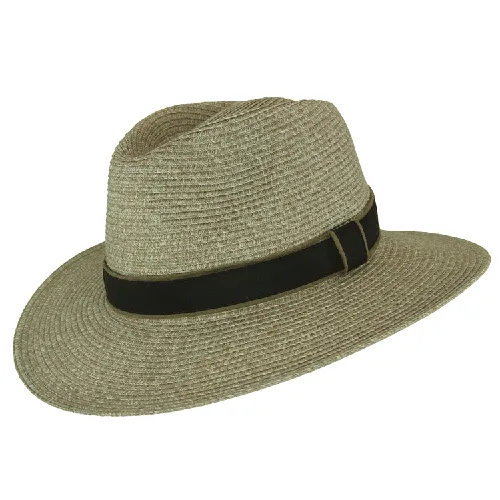 Evoke Mario Unisex Fedora - Mixed Taupe