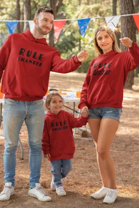 Family Hoodie Combo Set Red ( Rule Maker / Rule Changer / Rule Breaker )