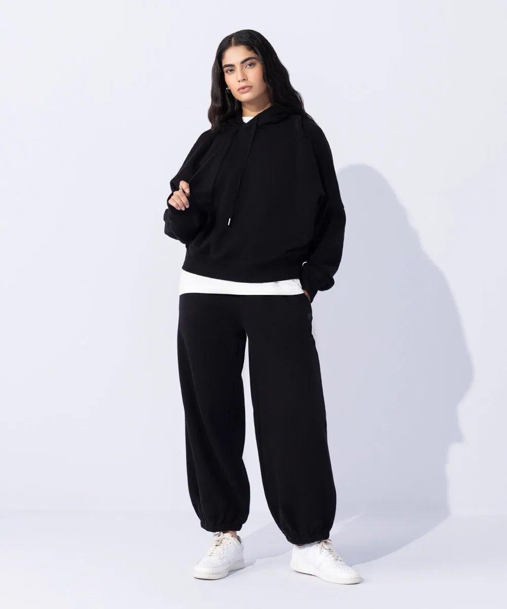 Fleece Hoodie with Waist Panel