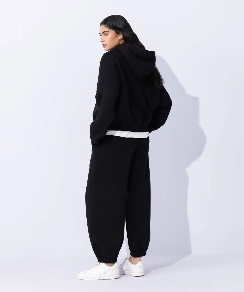 Fleece Hoodie with Waist Panel