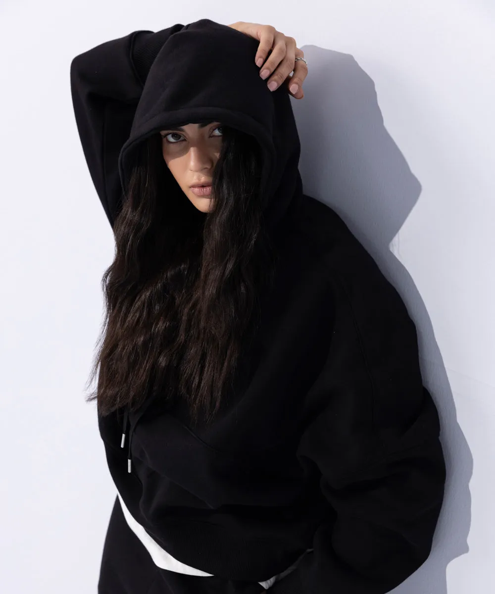 Fleece Hoodie with Waist Panel