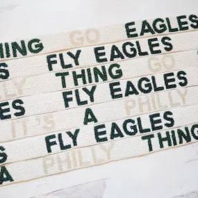 Fly Eagles Beaded Purse Strap