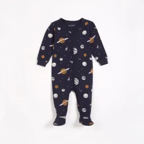 Galaxy Print on Navy Night Sleeper | Petit Lem