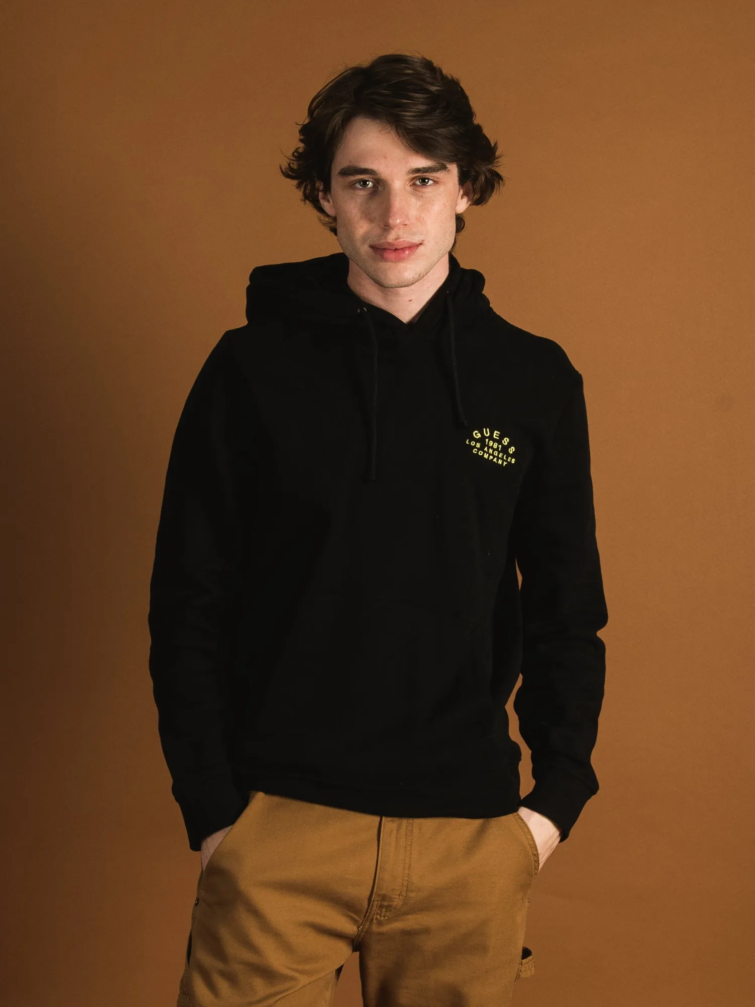 GUESS ALOIS PULLOVER FLEECE HOODIE  - CLEARANCE