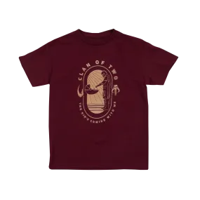 Kid's Coming With Me Maroon Youth Tee