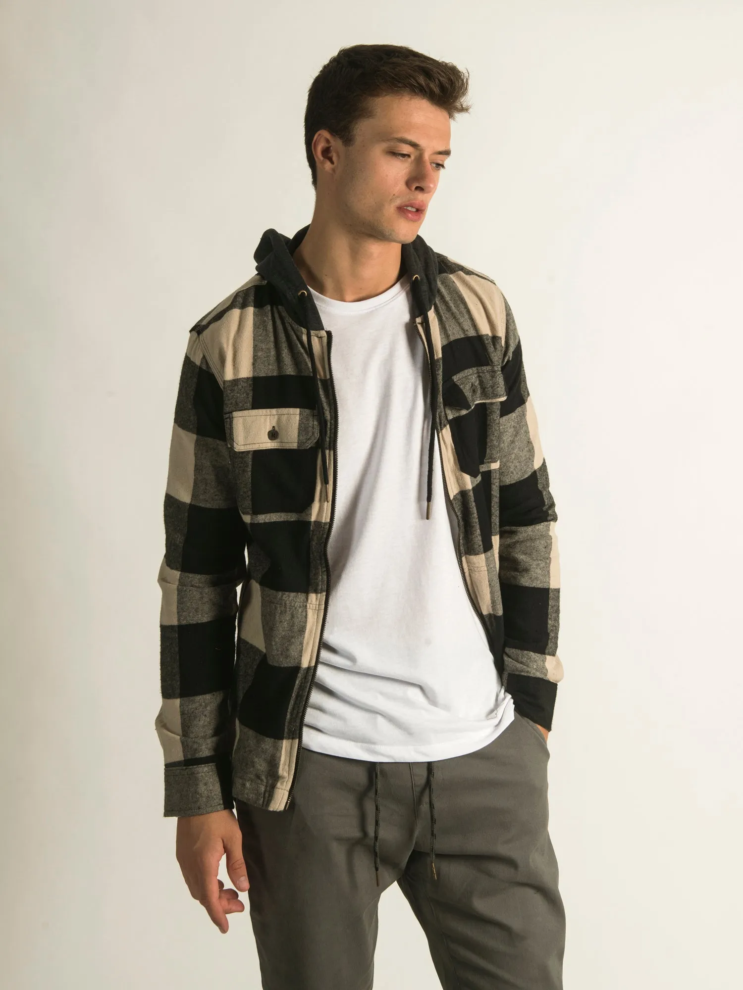 KOLBY BERK ZIP FRONT HOODIE - CLEARANCE