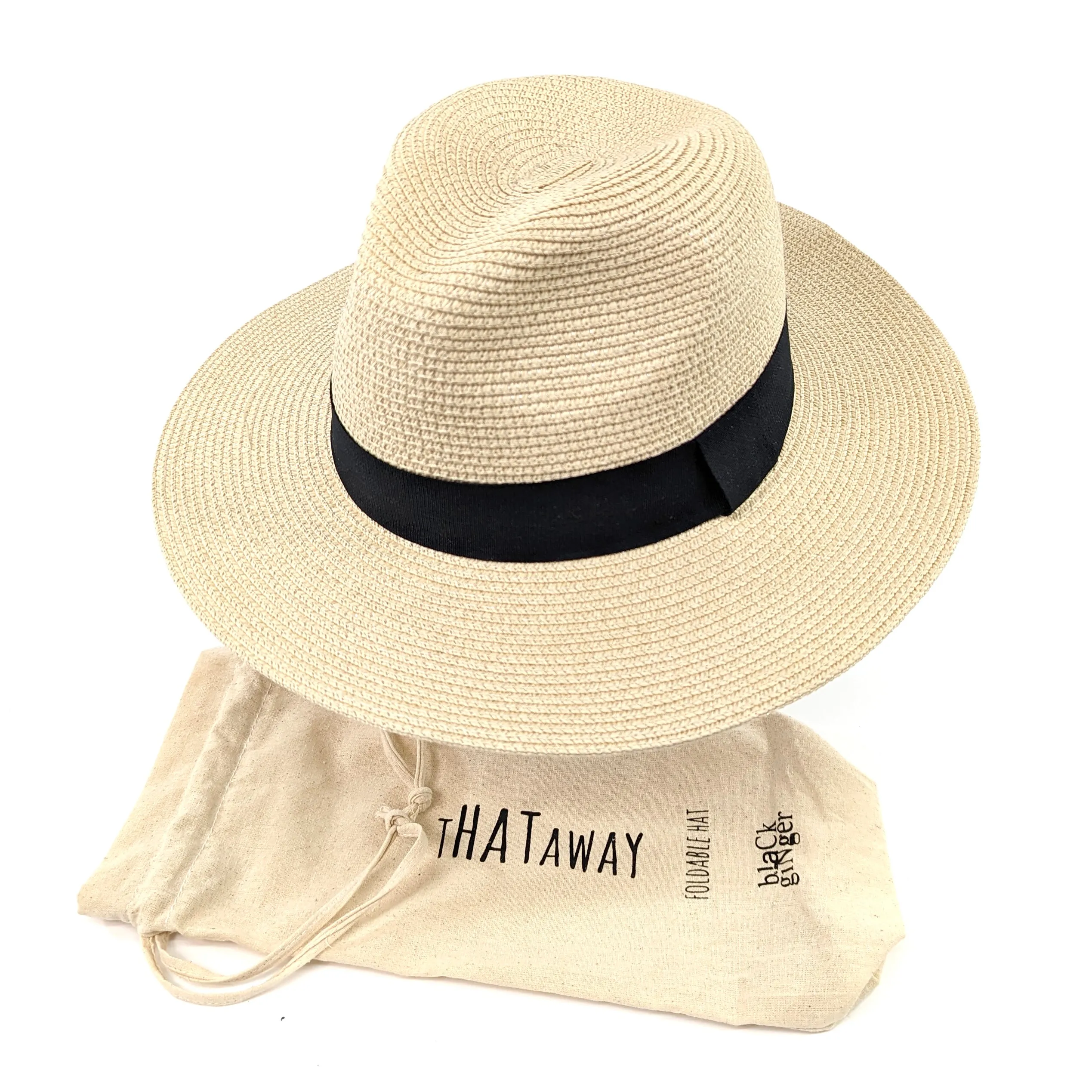 Large Folding Travel Panama Sun Hat (61cm)