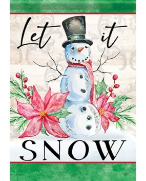 Let It Snow Glitter Garden Flag