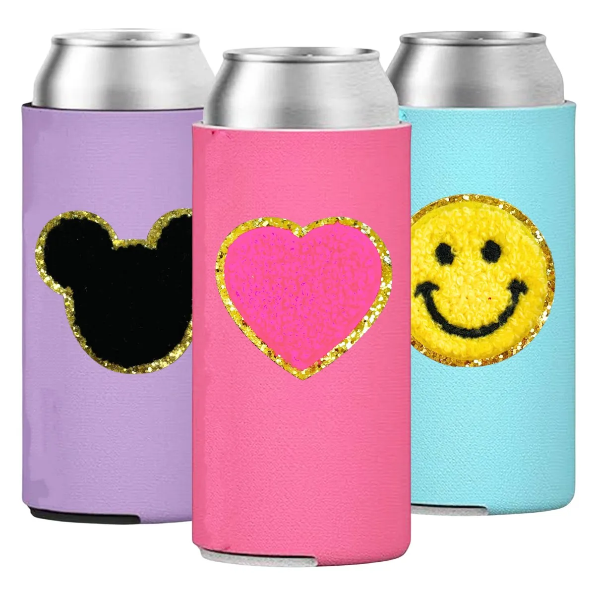 Letter Patch Icon Slim Can Koozie