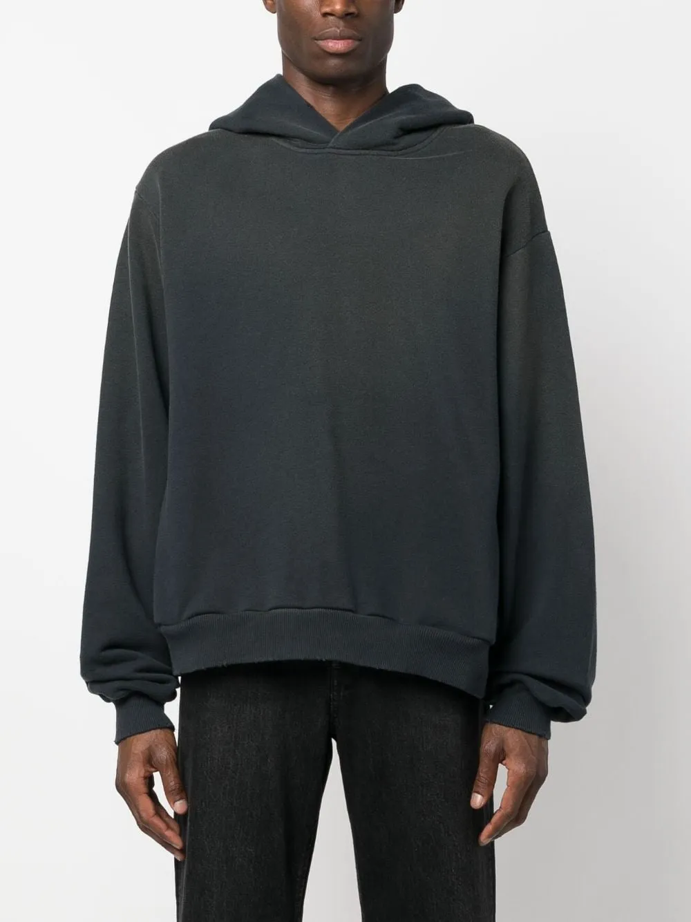 LOGO STOCKHOLM-PRINT DROP-SHOULDER HOODIE