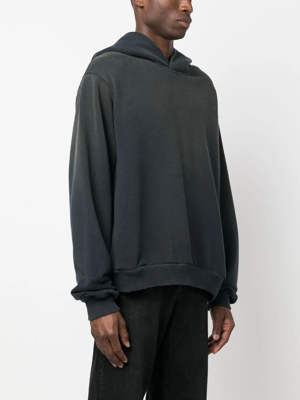 LOGO STOCKHOLM-PRINT DROP-SHOULDER HOODIE