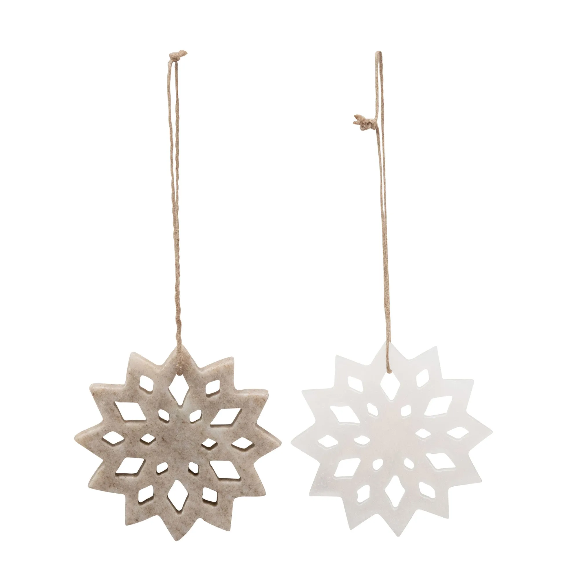 Marble & Alabaster Snowflake Ornament