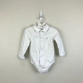 Mayoral White Button Up Bodysuit 12 Months