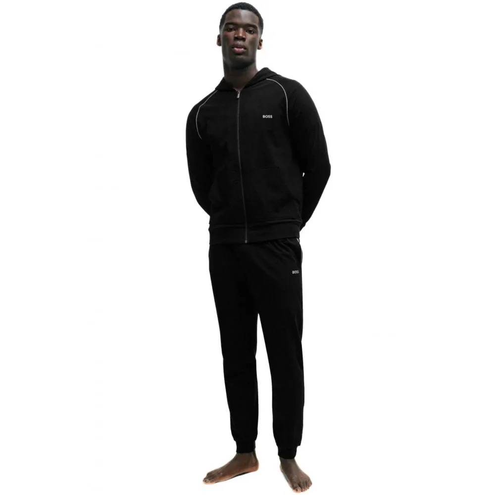 Mix & Match Zip-Thru Loungewear Hoodie, Black/grey