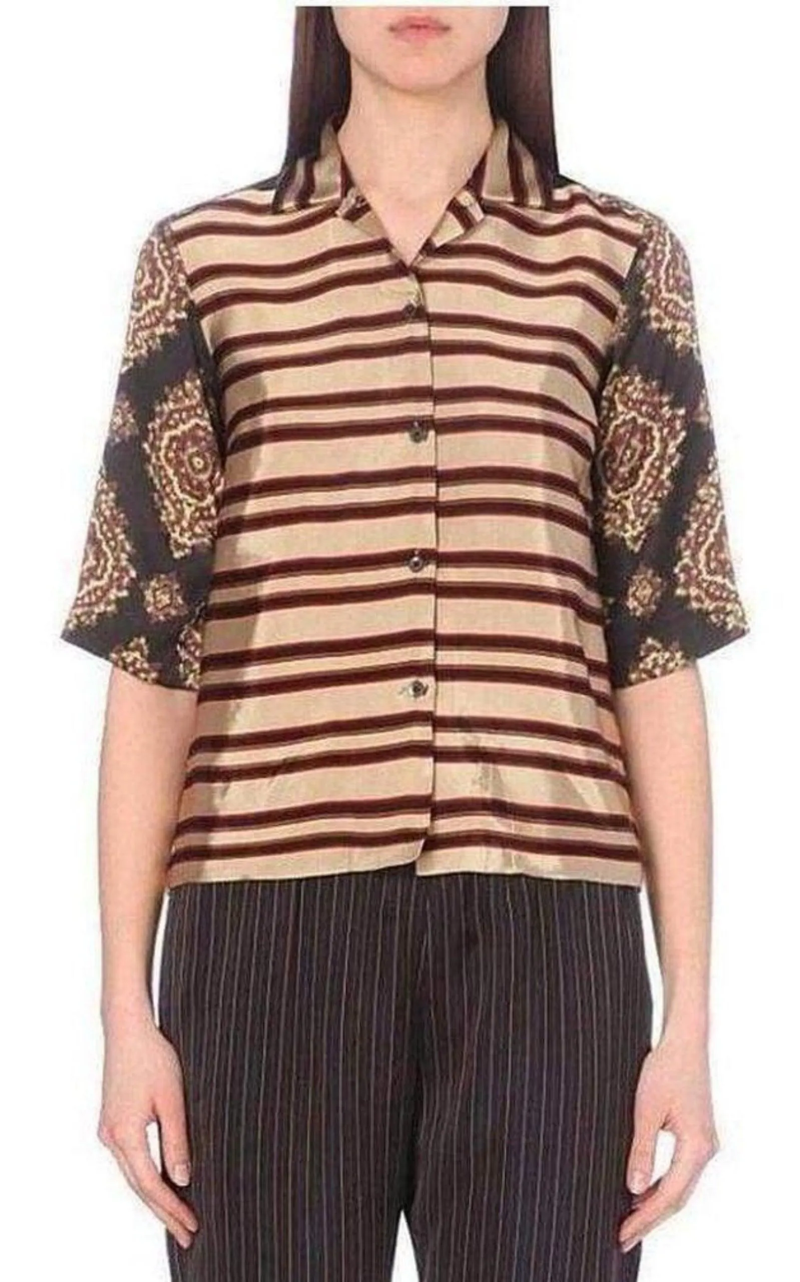 Mixed-Pattern Chanton Shirt