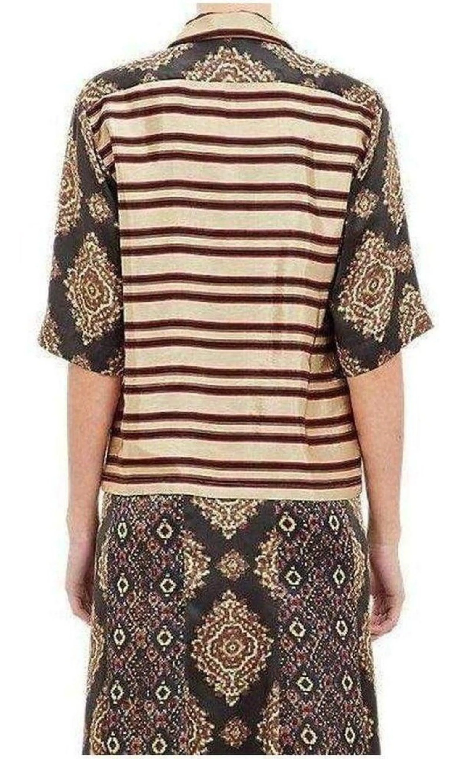 Mixed-Pattern Chanton Shirt