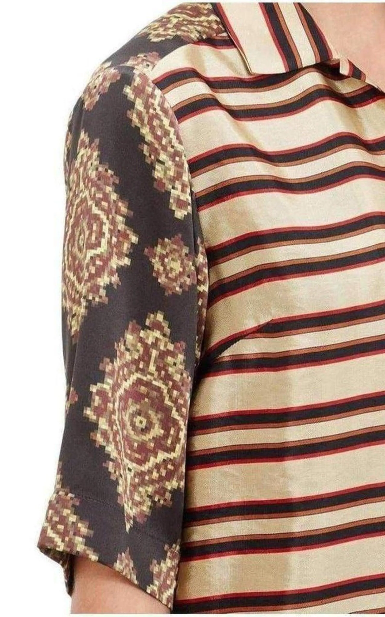 Mixed-Pattern Chanton Shirt