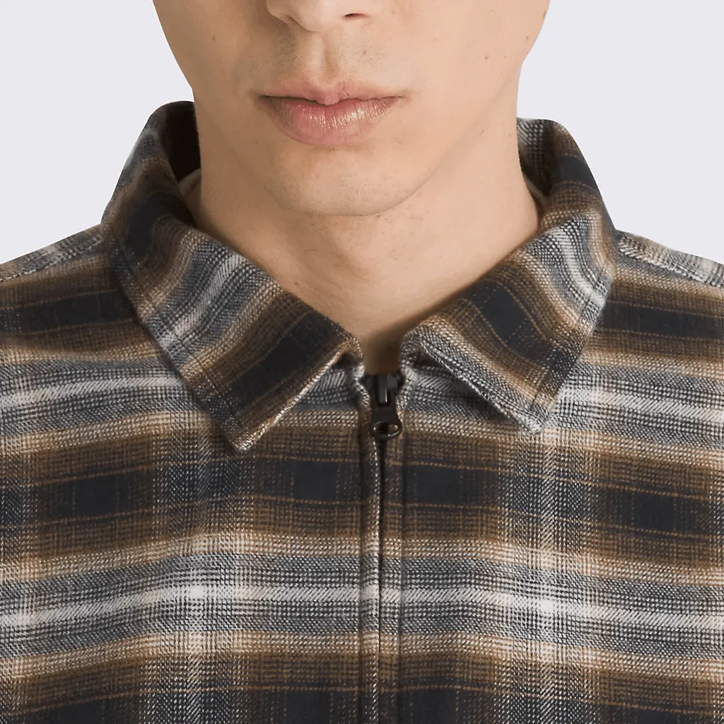 Montwood zip flannel shirt - Black / Sepia