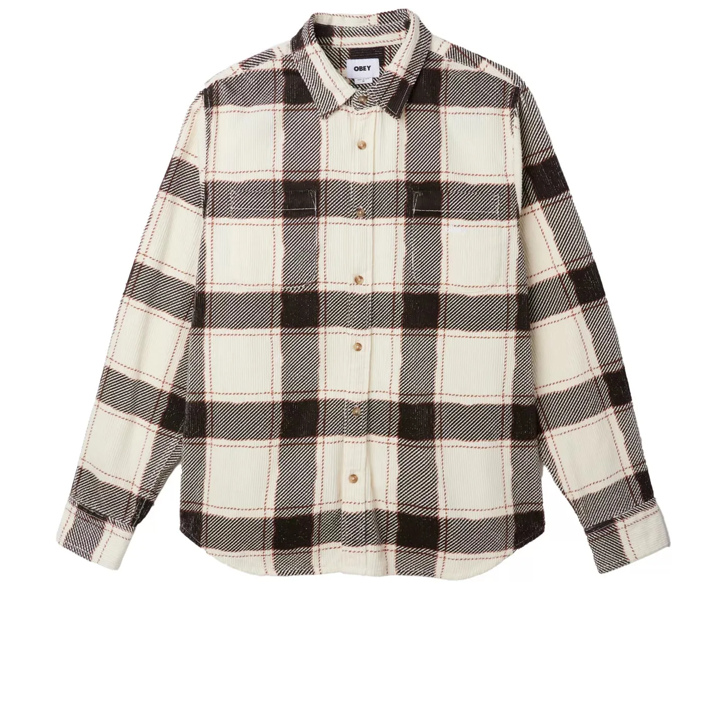 Obey Adrian Cord Woven Shirt - Unbleached