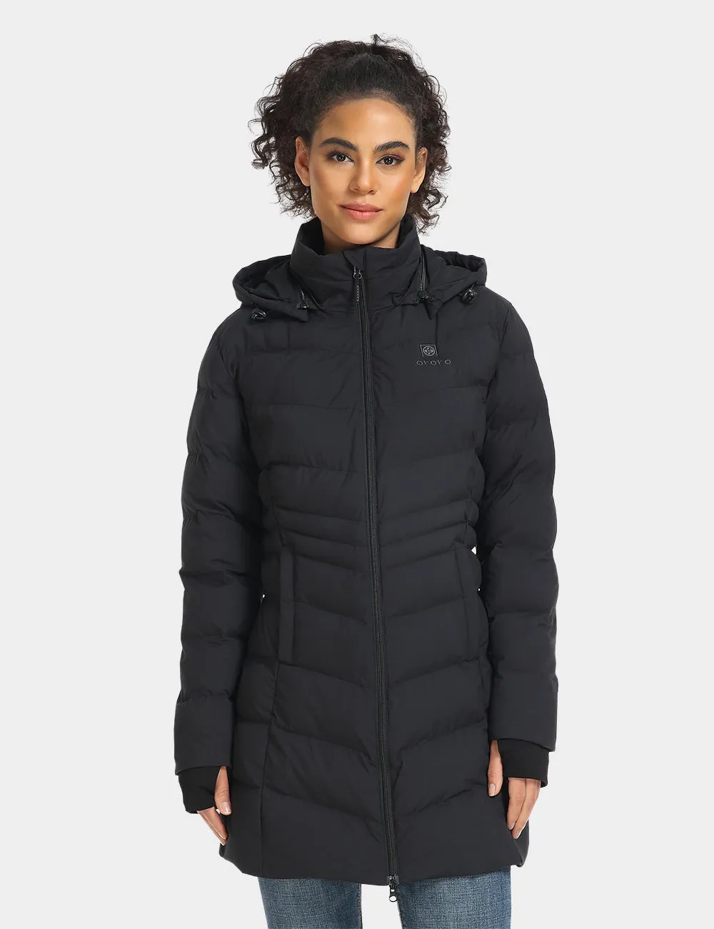 (Open-box) Women's Heated Puffer Parka Jacket (Battery Set Not Included)