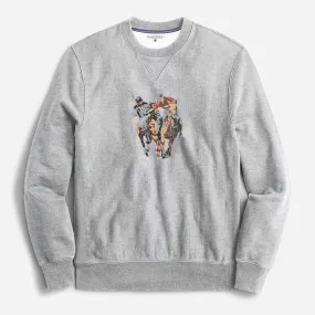 Polo Republica Men's Double Horse Printed Fleece Sweat Shirt